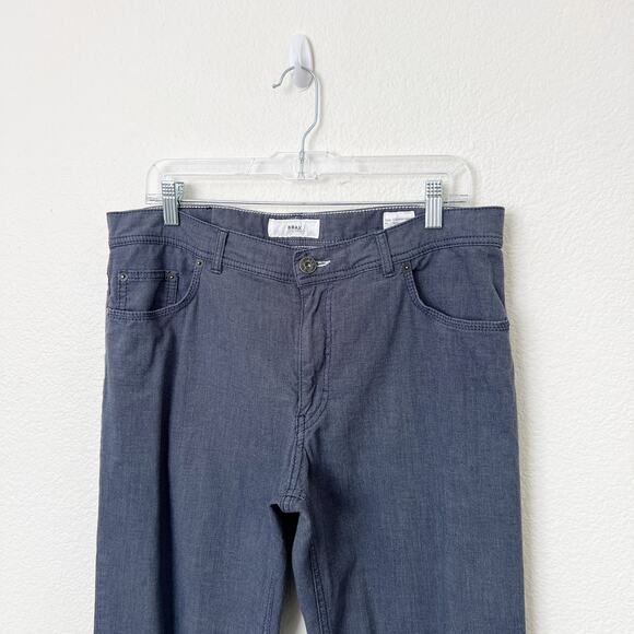 [Brax] Feel Good Cooper Fancy Navy Blue Textured Denim Regular Fit Jeans 36x34 - Picture 9 of 10